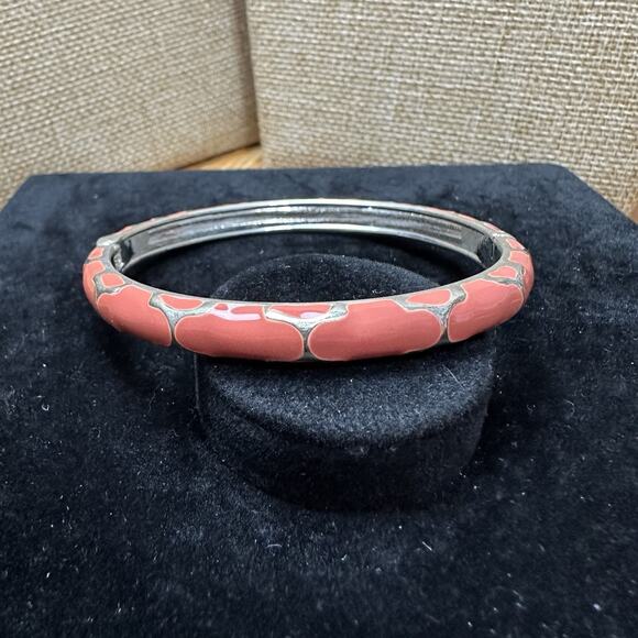 Sequin Nordstrom Multicolor Silver Tone Statement Enamel Bangle Bracelet #562 - Picture 1 of 3